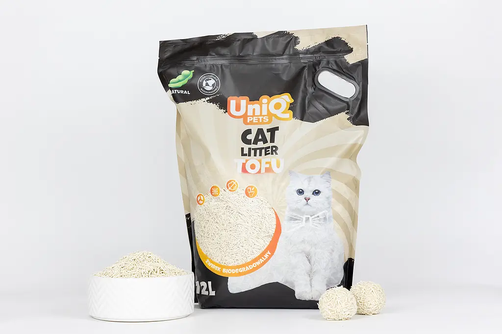 Біорозкладний наповнювач для котячих туалетів UniQ PETS Cat Litter Tofu Natural 5 кг - фото 2