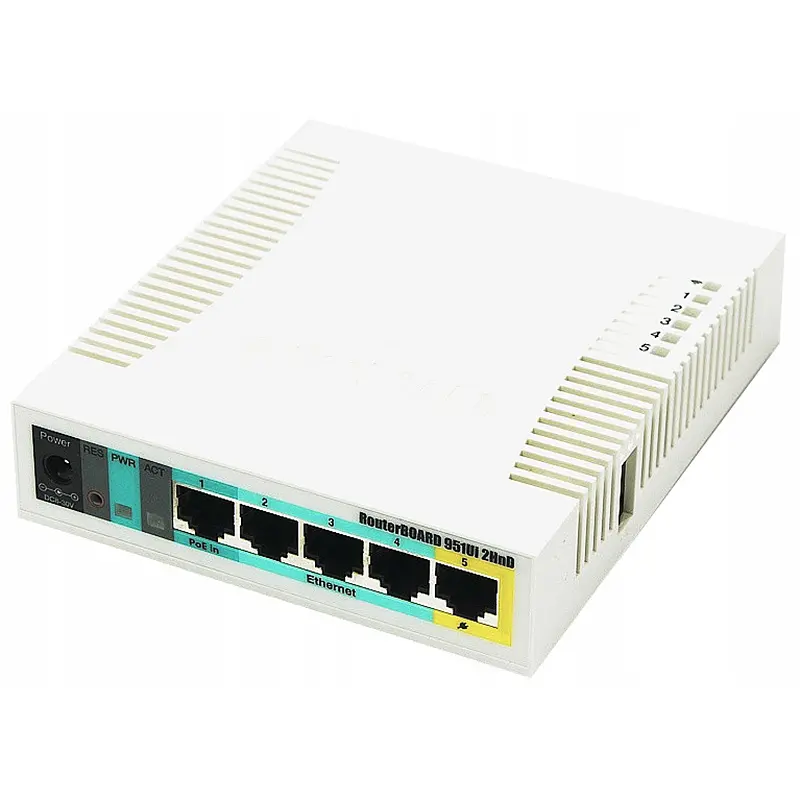 Маршрутизатор Mikrotik RB951Ui-2HnD, N300, 600MHz/128Mb, 5х100Мбіт, 1хUSB, 1000mW, PoE in, PoE out, - фото 3