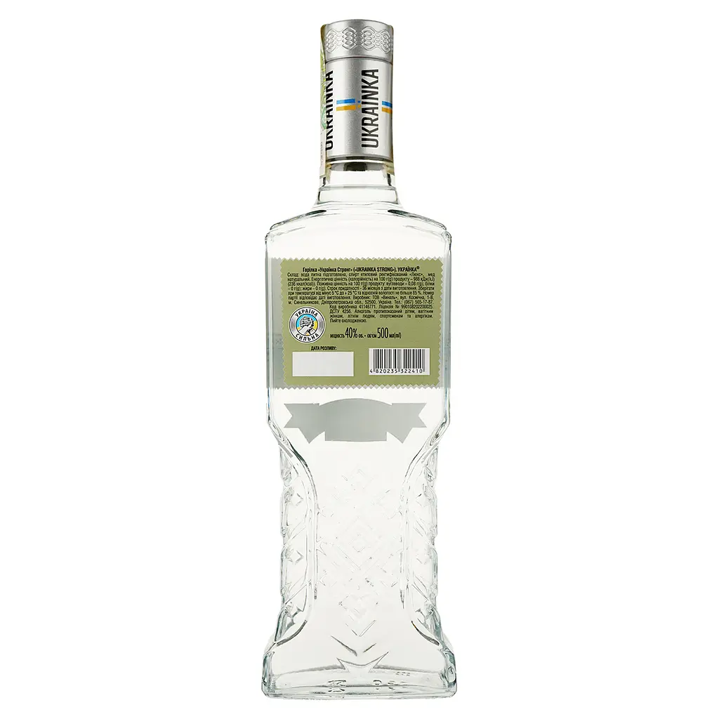Горілка Ukraїnka Strong, 40%, 0,5 л - фото 2