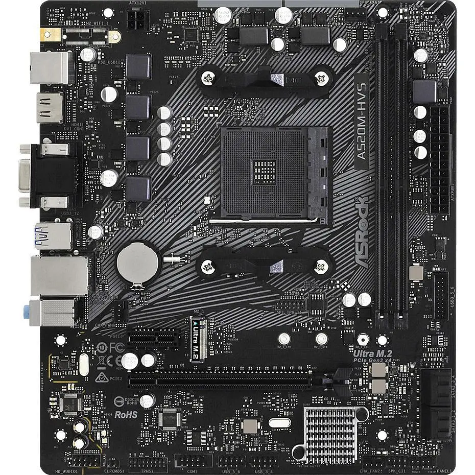 Материнська плата ASRock A520M-HVS [140202] - фото 2
