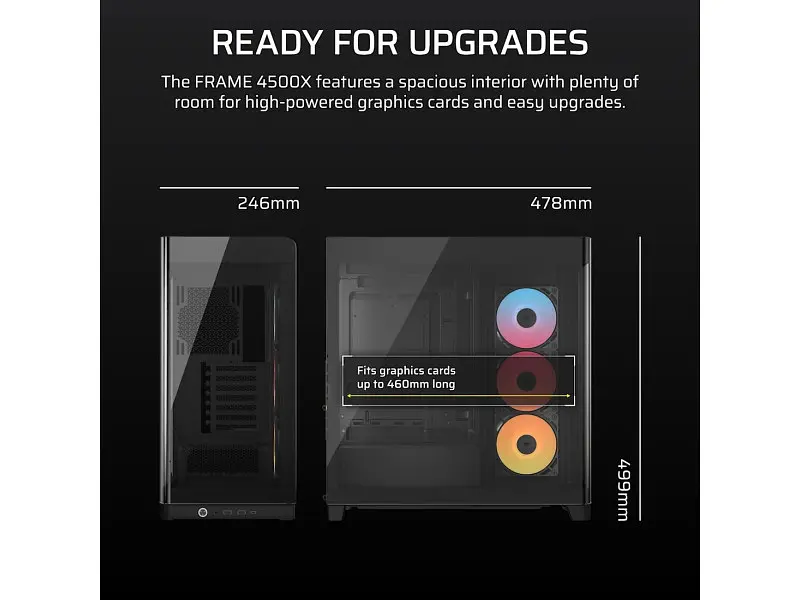 Корпус Corsair Frame 4500X RS-R ARGB Black (CC-9011314-WW) - фото 8