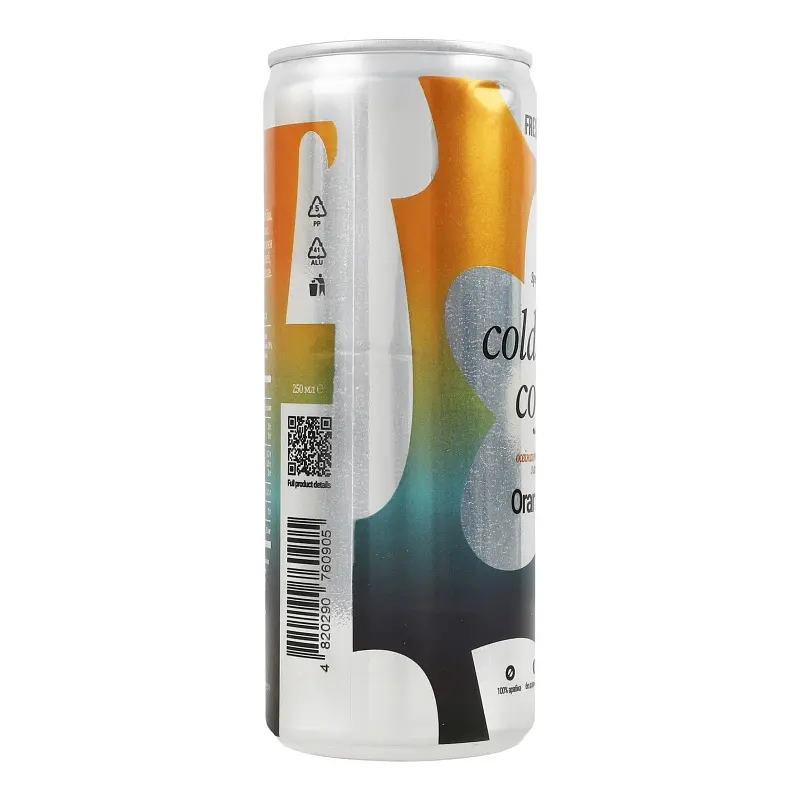 Напій кавовий холодного настоювання з апельсином Orange kick Fresh Black з/б 250 мл - фото 4