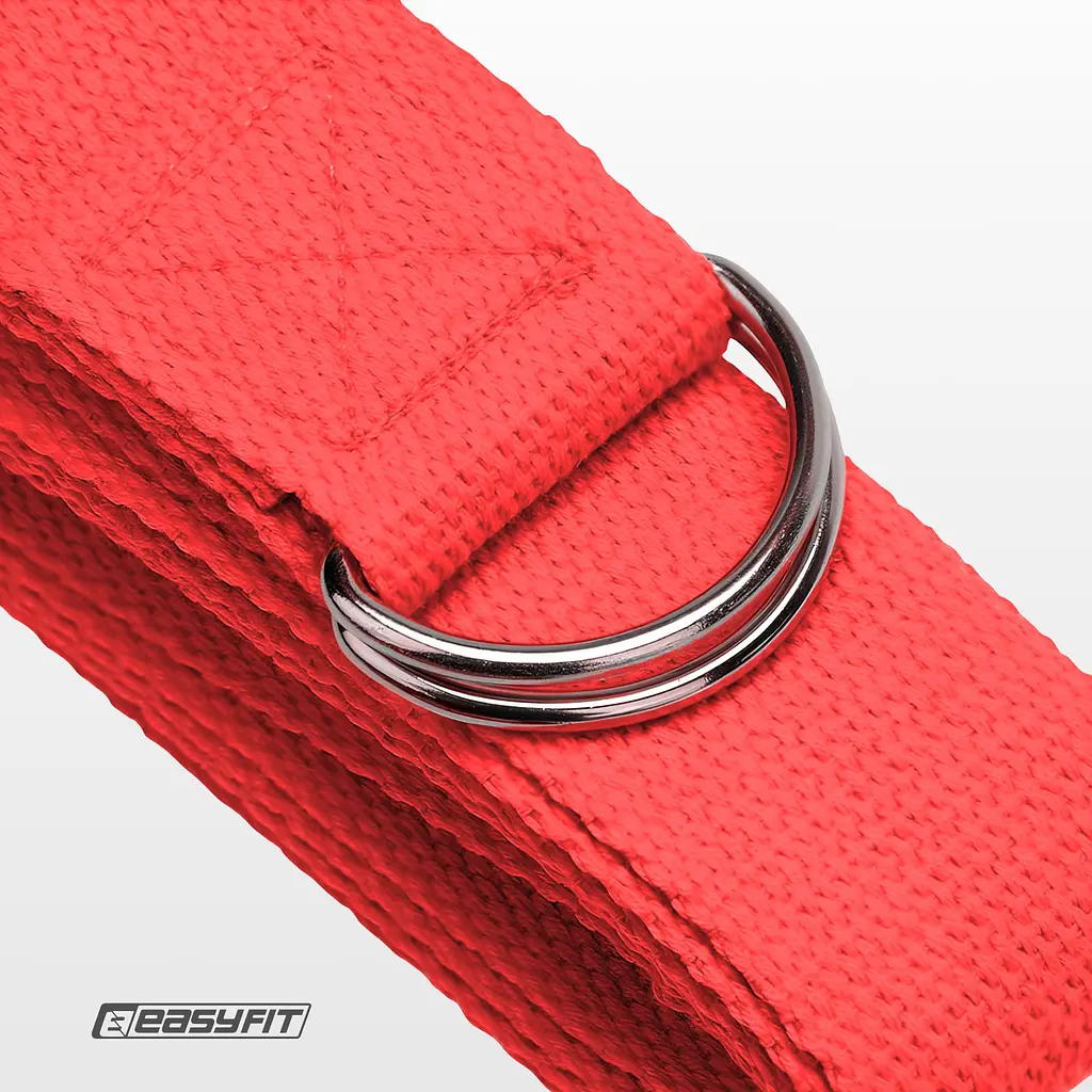 Ремінь для йоги EasyFit червоний - фото 4