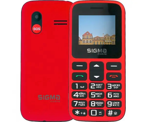 Телефон кнопковий Sigma Mobile Comfort 50 HIT червоний (4827798120958) - фото 2