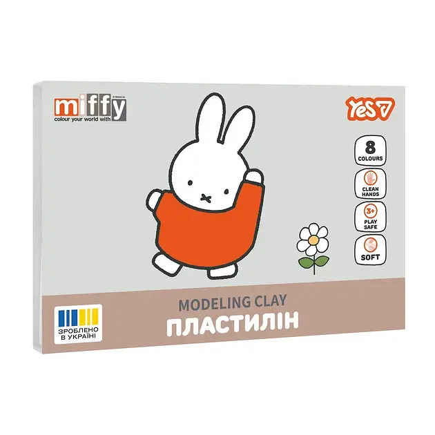 Пластилін "Yes" Miffy 8 кольор. 160гр №540717