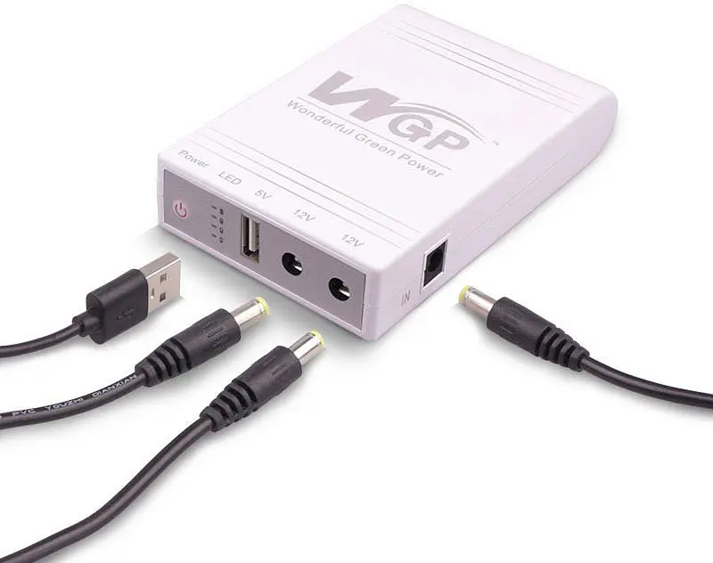 Джерело безперебійного живлення TOTO Mini DC UPS WGP103 5V-12V-12V 32.56 Wh/8800mAh White - фото 6