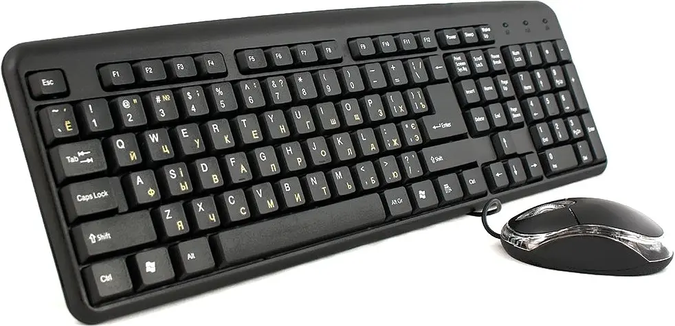 Комплект HQ-Tech KM-102 USB+PS/2 black - фото 2