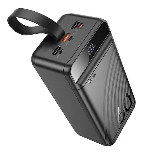 Универсальная мобильная батарея Hoco J123C 60000mAh Element PD20W+QC3.0 (22.5W) Черный - фото 3