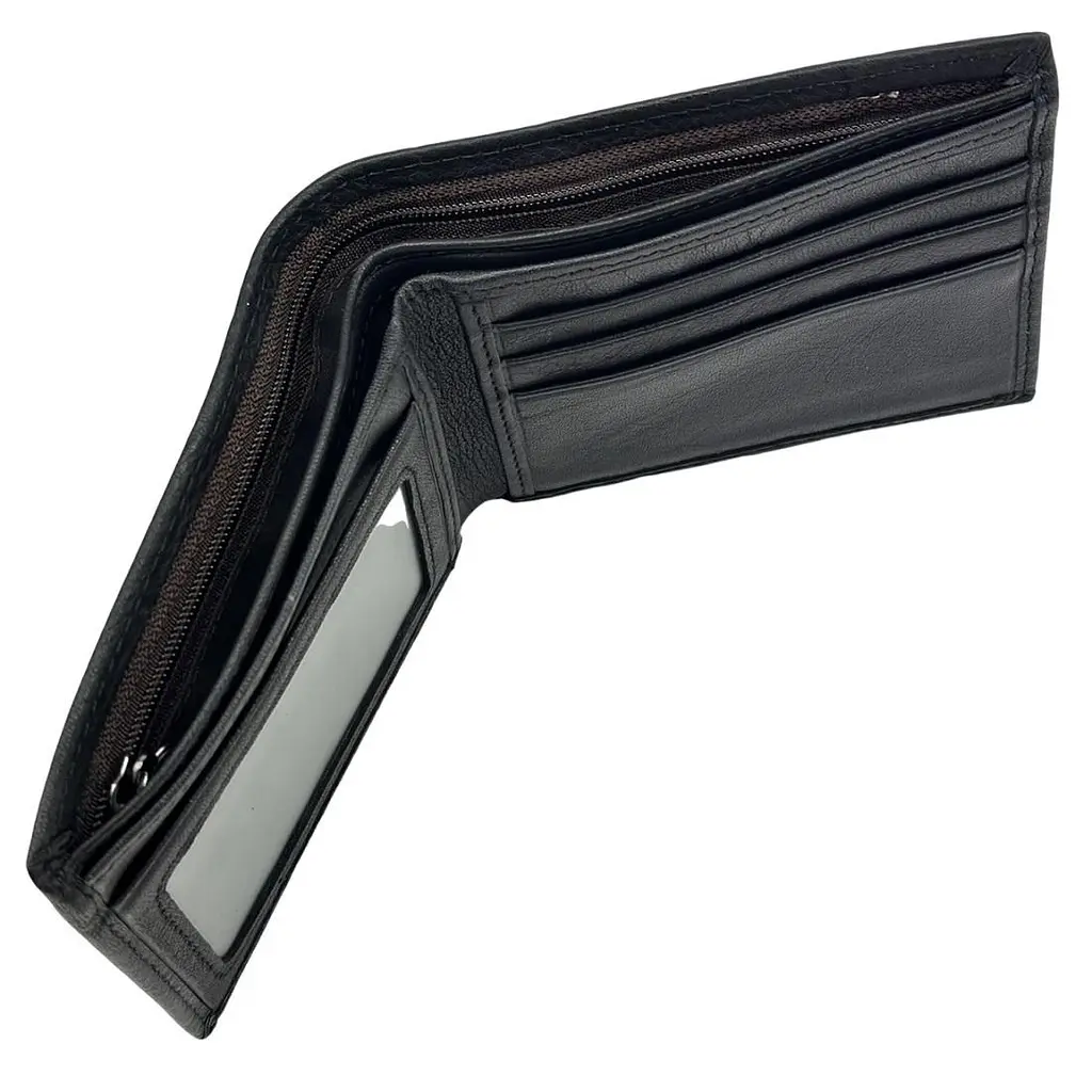 Класичне чорне шкіряне портмоне Tiding Bag M39-1023-3A - фото 5