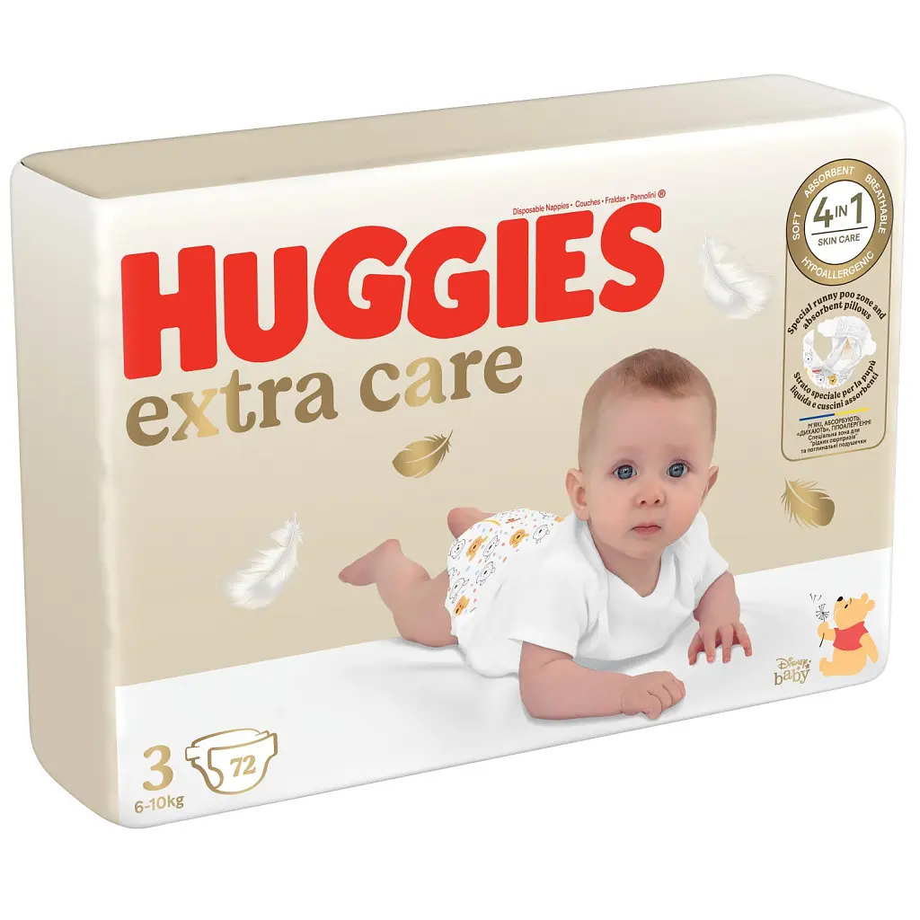 Підгузки Huggies Extra Care 3 (6-10 кг) 72 шт. (5029053578095) - фото 3