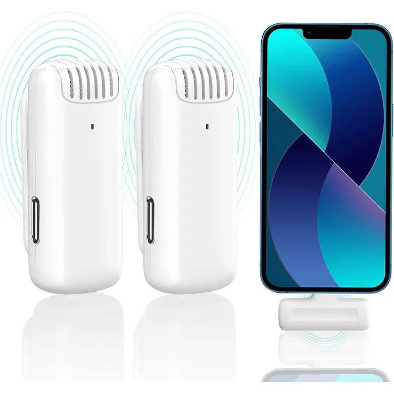 Микрофонная радиосистема Ulanzi J12 USB-C White [106971] - фото 5
