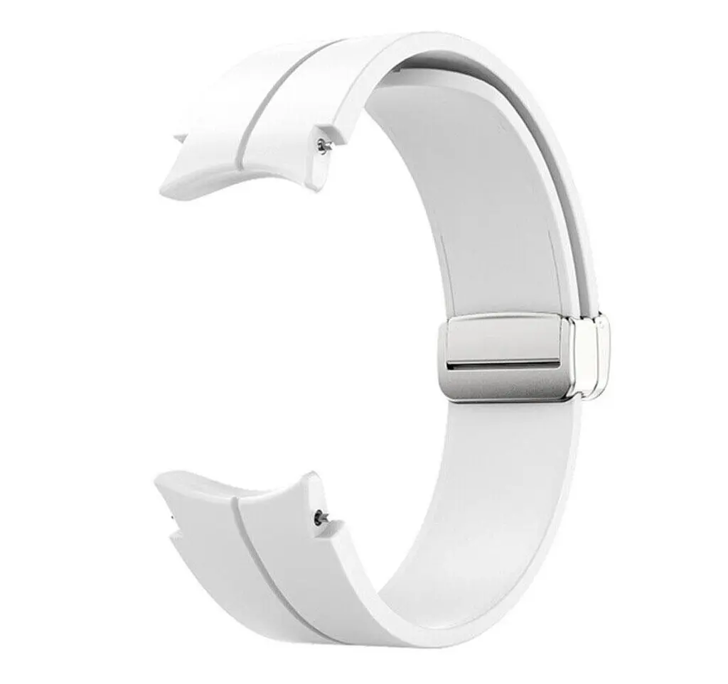 Ремешок Primolux Magnetic Silicone для часов Samsung Galaxy Watch 4/Watch 5/Watch 5 Pro White S/M - фото 3