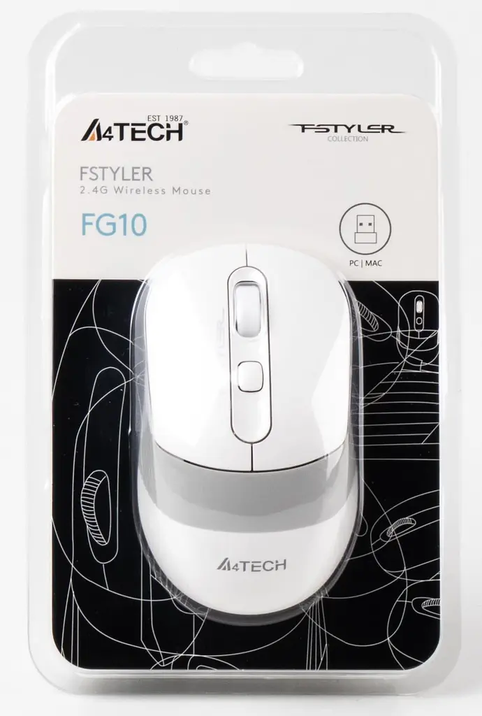 Бездротова миша A4Tech Fstyler FG10 Wireless White (FG10 (White)) - фото 6