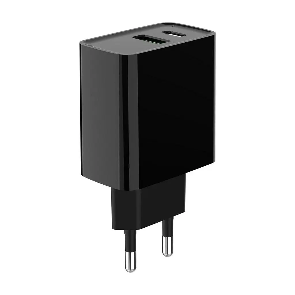 Зарядний пристрій Gembird 1xUSB-A + 1 Type-C (PD20Вт + QC3.0 18Вт) black (TA-UC-PDQC20-01-BK) - фото 4