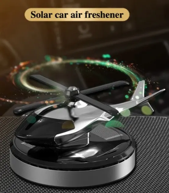 Ароматизатор автомобільний Вертоліт з каменем на сонячній батареї - фото 4