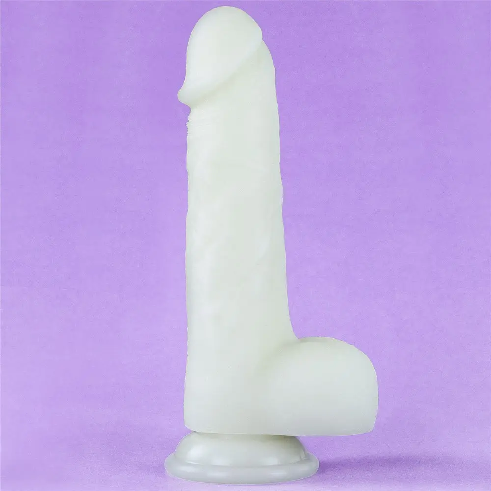 Неоновый фаллоимитатор LoveToy Lumino Play 20.9 см голубой - фото 11