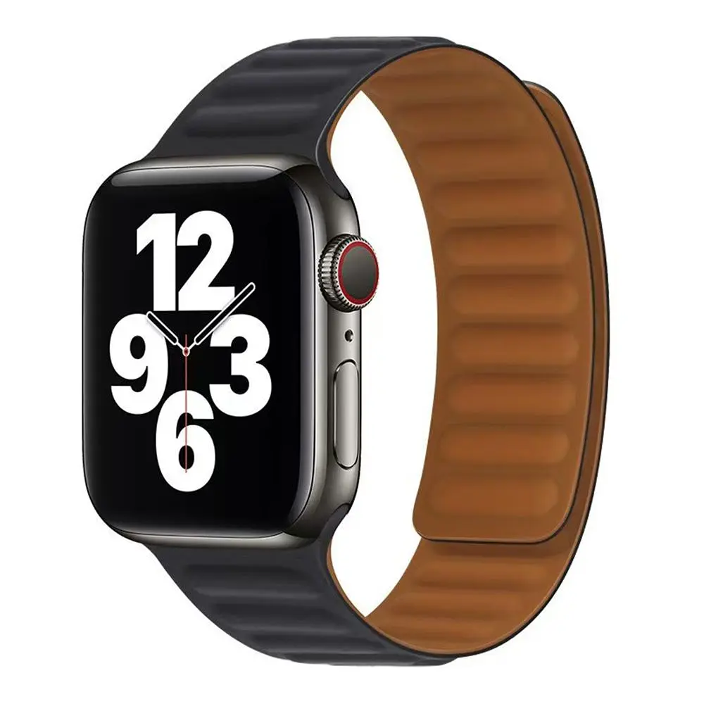 Магнітний ремінець Magnetic Soft Touch Apple Watch 49/Watch 45/Watch 44/Watch 42mm Black (37202_3610724)