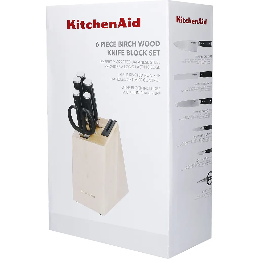 Набір ножів з підставкою KitchenAid Coreline з точилом 5 предметів (KO5PSTSNOBG) - фото 14