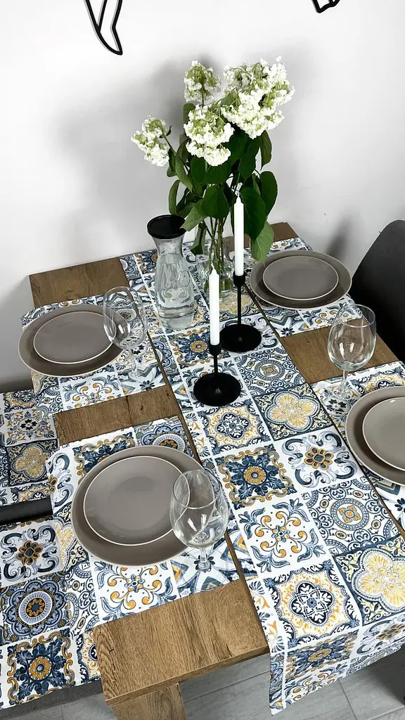 Комплект Дорожка водоотталкивающая Витраж плитка синяя 200х40 см 4 шт. - фото 3