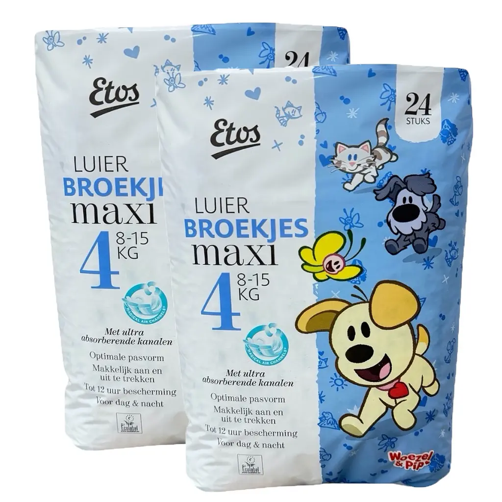 Підгузки-трусики Etos 4 Maxi (8-15 кг), 48 шт