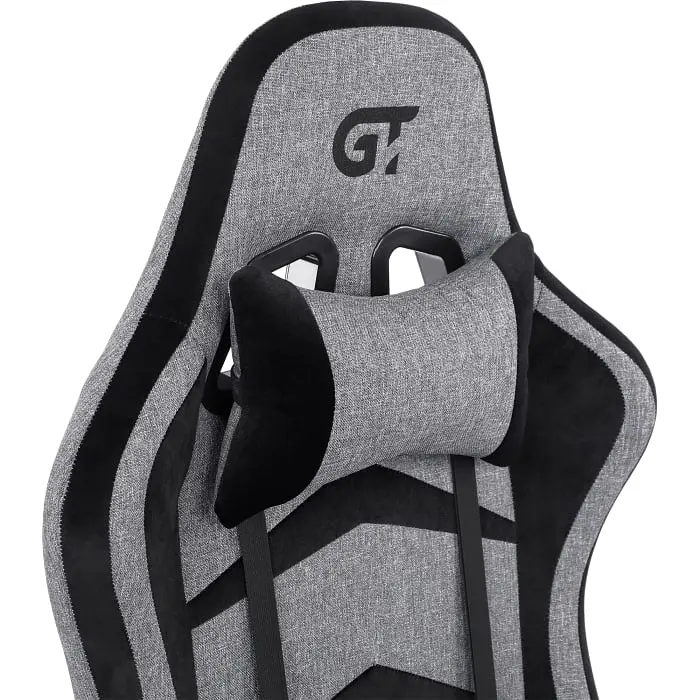 Геймерське крісло GT Racer сіре із чорним (X-2534-F Fabric Gray/Black Suede) - фото 3