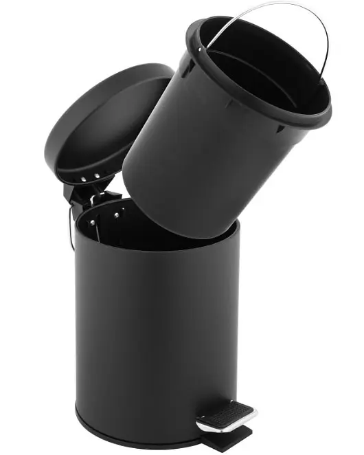 Кошик для сміття Yoka Labi black 3л. для ванної кімнати, туалету CH.LABI-BLK, Чорний матовий - фото 2