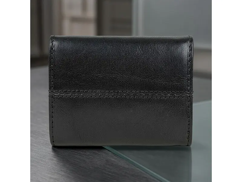 Жіноча монетниця із натуральної шкіри Italico 1445L nero Чорна 9x7.5x2 см TONY PEROTTI acs0032566 - фото 4