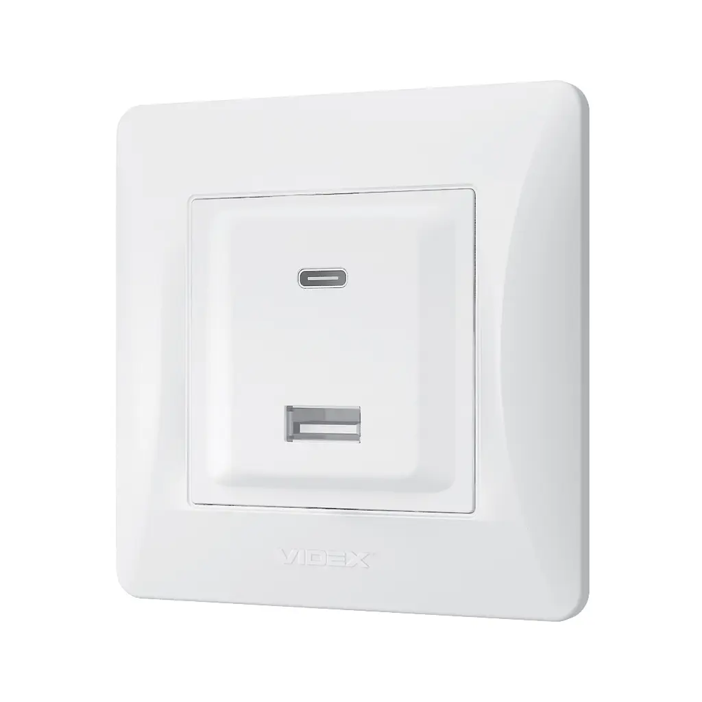 Розетка USB-A + USB-C PD20W біла VIDEX BINERA VIDEX (28199-000) - фото 3