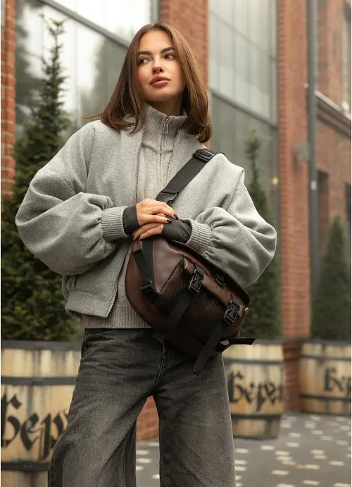 Велика жіноча поясна сумка бананка Sambag 38х21 см sum0027235 - фото 8