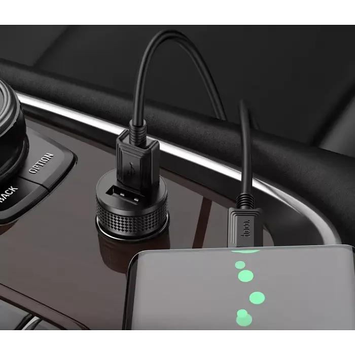 Автомобільний зарядний пристрій Hoco Z49 12Вт, 2 USB, 2.4A, без кабелю - фото 4