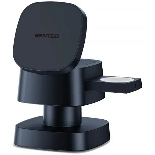 Бездротовий зарядний пристрій Senteo D3 NAVI STAND 4in1 15W Magnetic Wireless Charger Night Lamp