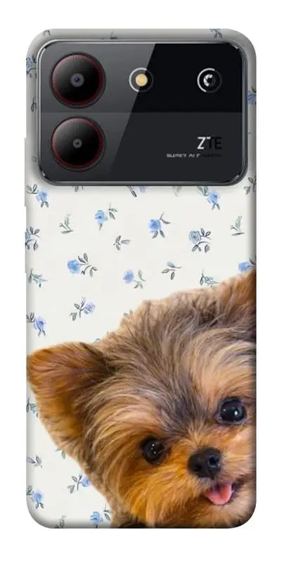 TPU чохол Demsky Cute Yorkie для ZTE Blade A54 4G