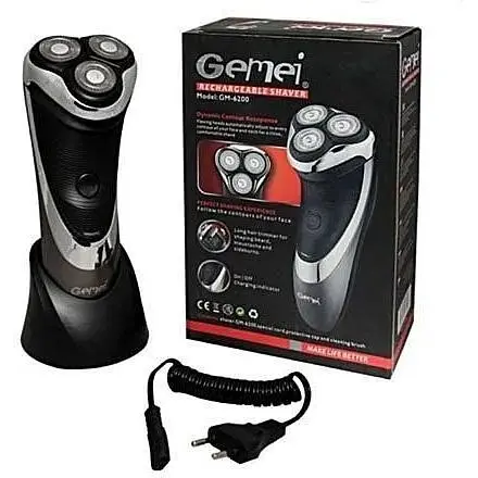 Электрическая мужская электробритва для бороды ProGemei GM-6200 аккумуляторная с выдвижным триммером - фото 3