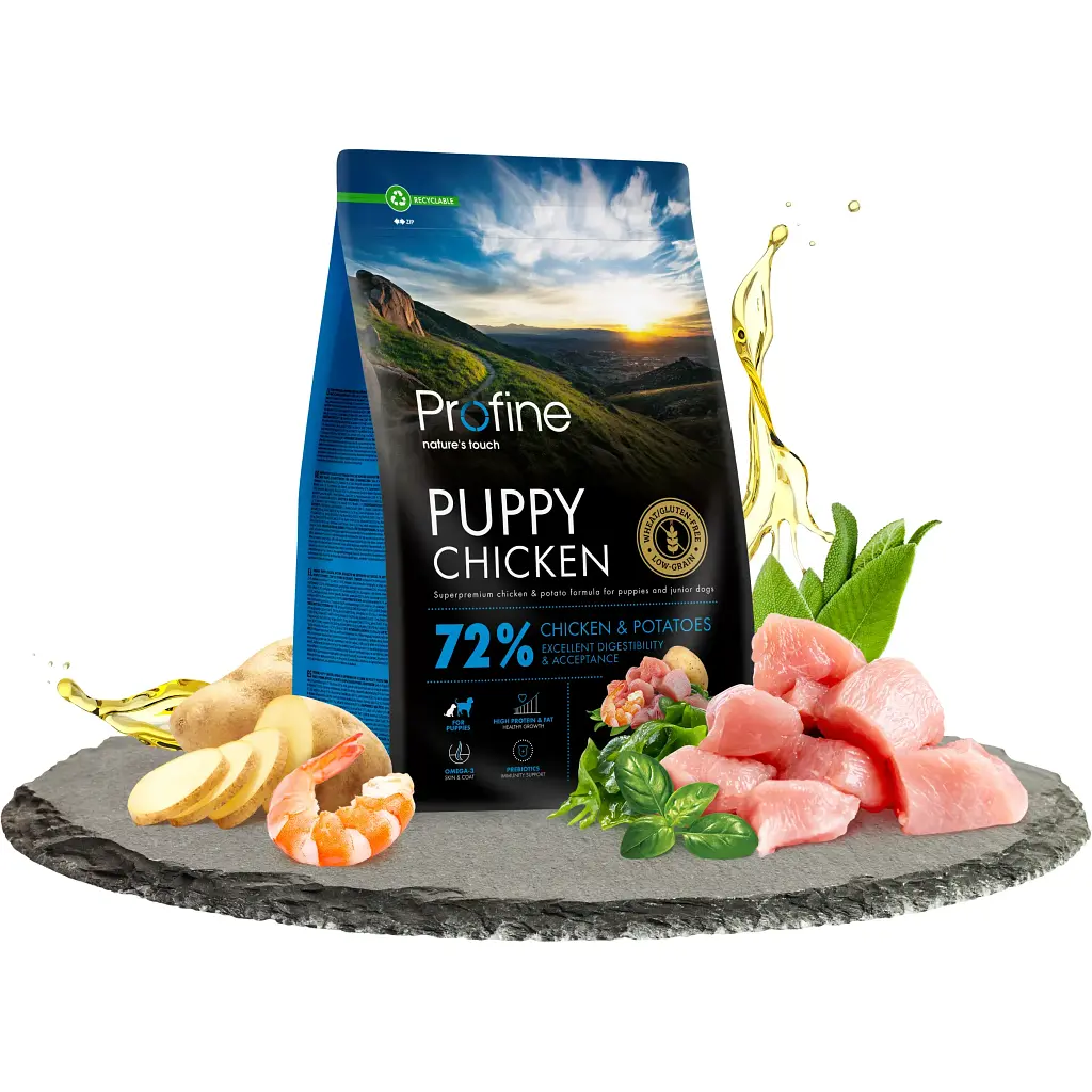 Сухий корм для цуценят та юніорів всіх порід Profine Puppy Chicken and Potatoes з куркою та картоплею 3 кг - фото 2