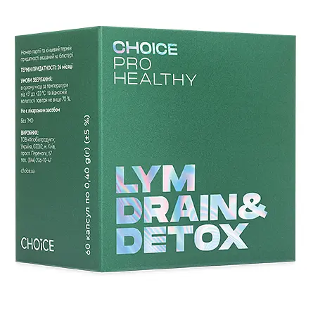 Лімфодренаж і детоксикація Lym Drain&Detox CHOICE PRO HEALTHY 60 капсул - фото 2