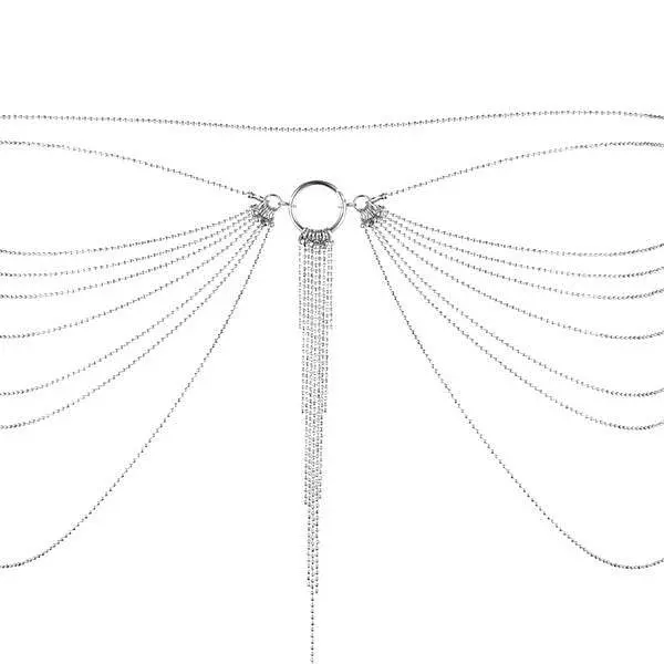 Ланцюжок трусики або ліф Bijoux Indiscrets Magnifique Waist Chain - silver, прикраса на тіло - фото 2