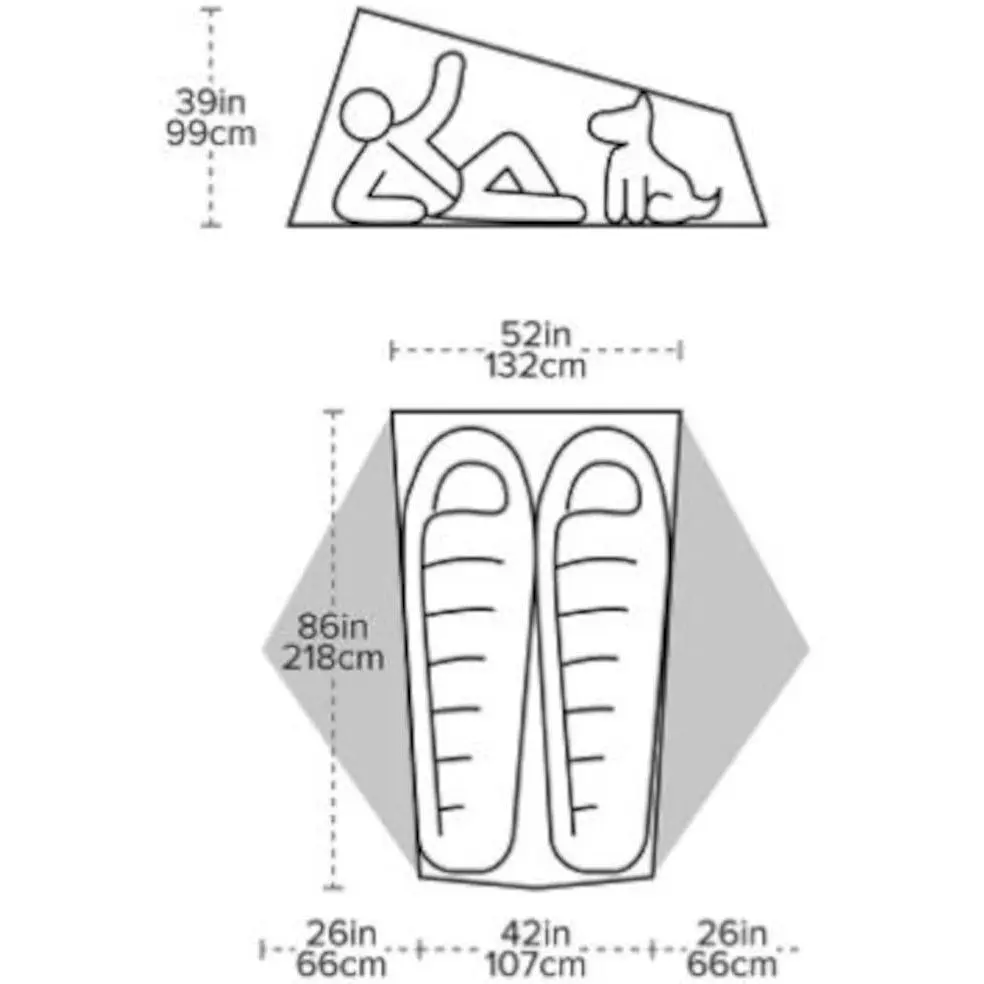 Намет Big Agnes Tiger Wall UL2 Light жовтий - фото 4