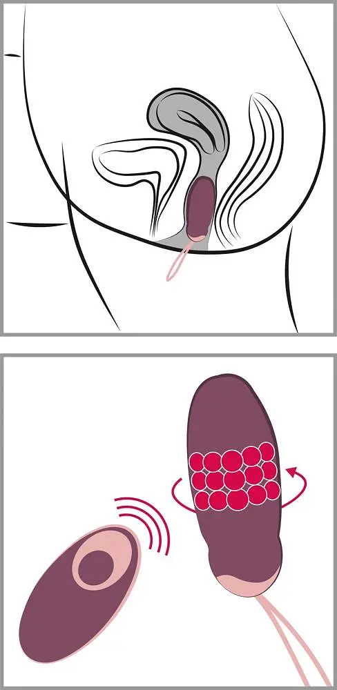 Віброяйце Javida Rotating Love Ball 18.5 см фіолетовий - фото 7