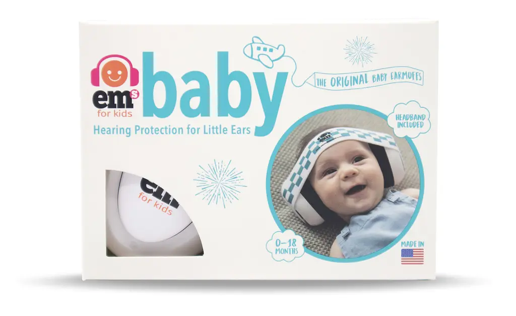 Детские противошумные наушники EMS от 0 до 18 мес 4 Bubs, Белая лента, Белый (1013-02) - фото 4