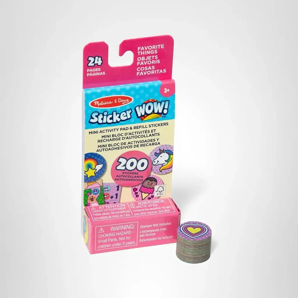 Набір Melissa & Doug Sticker WOW! Улюблені речі - мініблокнот і 200 наліпок для штампу запасний комплект (SKU-288) - фото 6