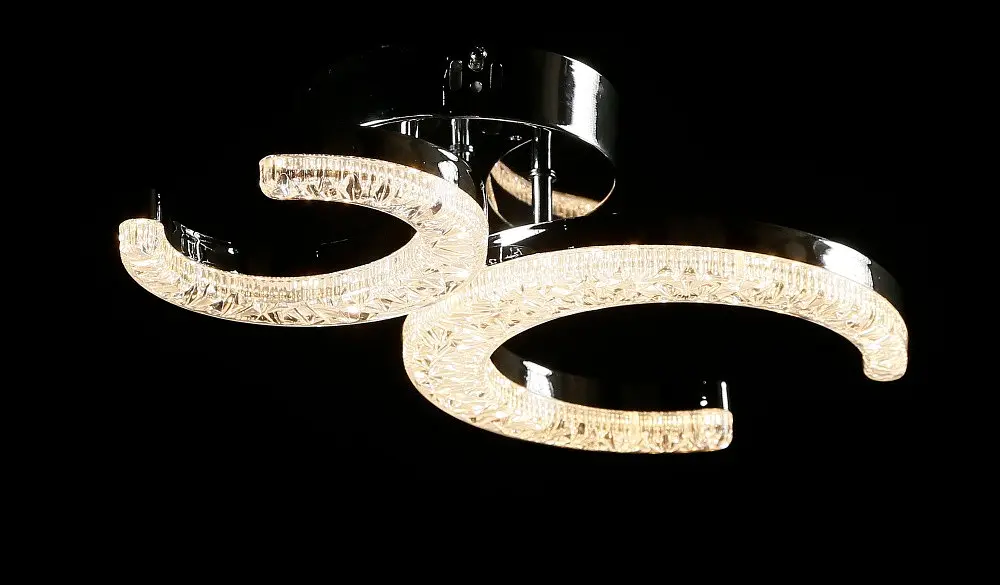 Стельова світлодіодна люстра Splendid Ray L1654/2 LED (CH), хром, 32 Вт, від 4-8 м² - фото 3