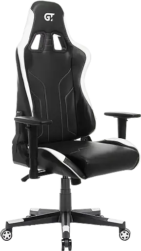 Геймерське крісло GT Racer чорне з білим (X-2528 Black/White) - фото 5