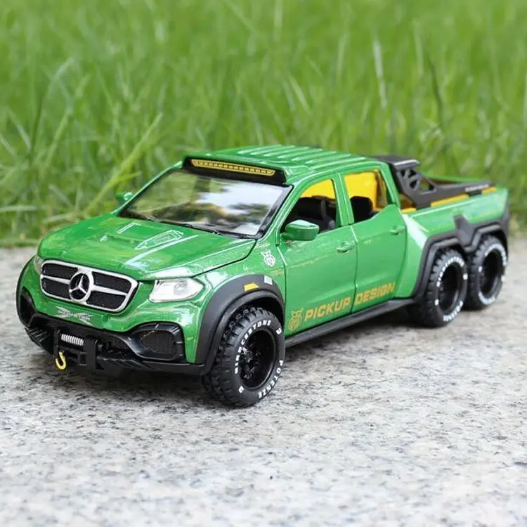 Колекційна металева модель автомобіля АвтоЕксперт Mercedes-Benz X-Class 6x6 Monster Pickup з інерцією, світлом та звуком 1:32 - фото 6