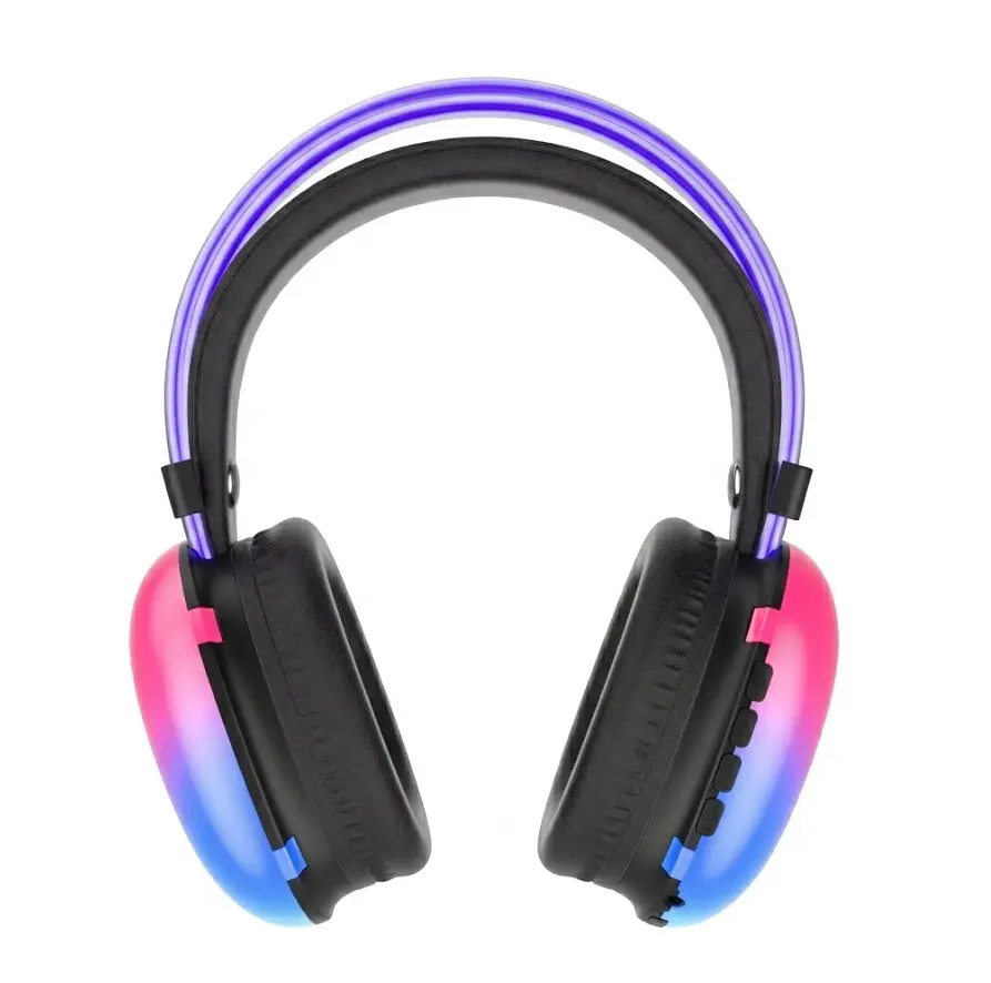 Бездротові навушники PG 830 RGB Bluetooth гарнітура з мікрофоном накладні чорний - фото 2