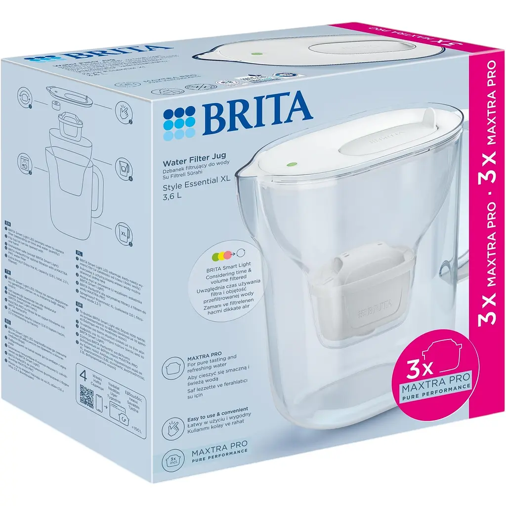 Фільтр-глечик Brita Style Essential XL Mxpro білий + 3 картриджа (1058705) - фото 7