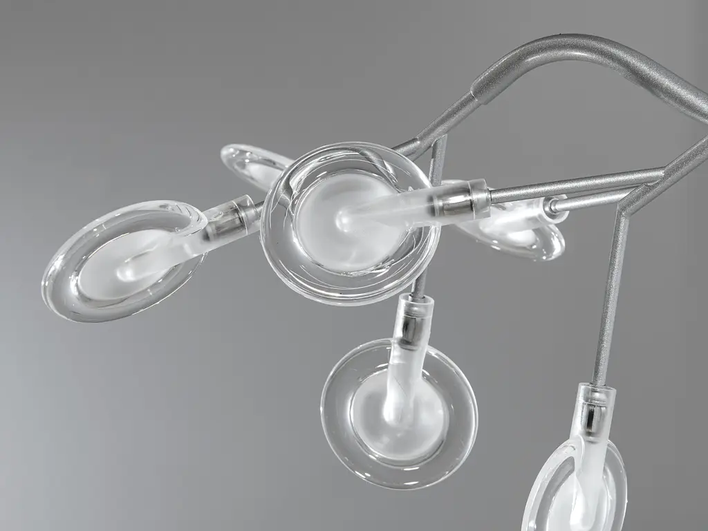 Креативная новинка, люстра "Светлячок", люстра на 18 ламп, хром сатин - фото 4