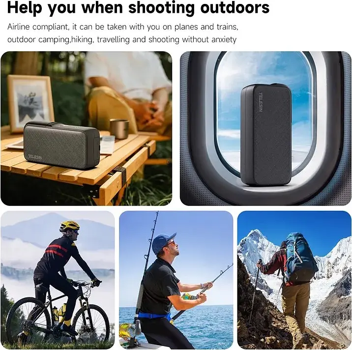 Зарядний пристрій Telesin Storage Charging Box Power Bank для GoPro 5/6/7/8/9/10/11 GP-PB-001 [83515] - фото 14
