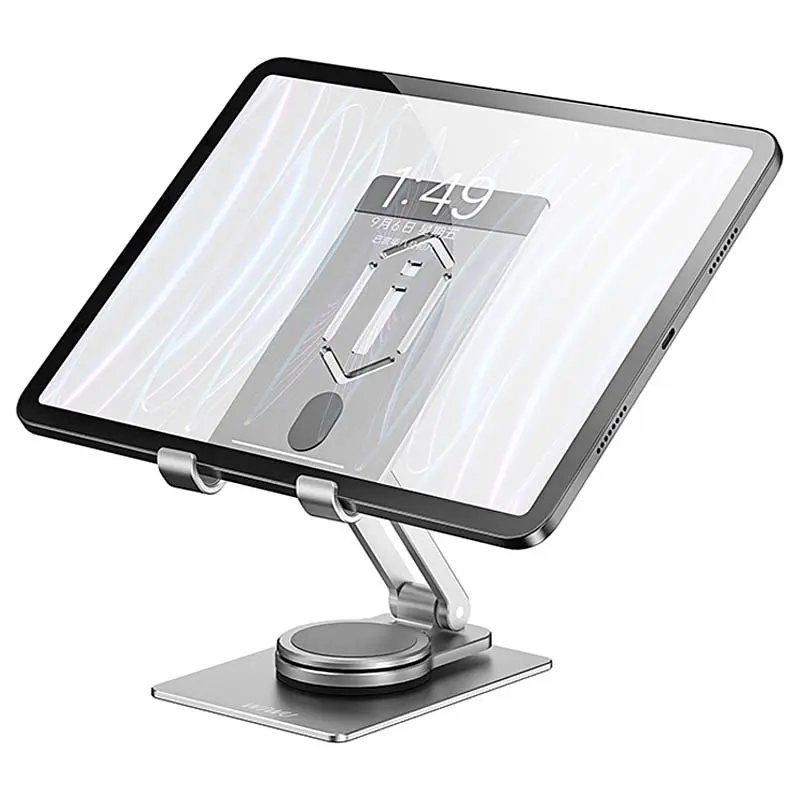 Підставка для планшетів WIWU ZM107 Desktop Rotation Stand For Tablet up to 12.9 inch Silver - фото 2