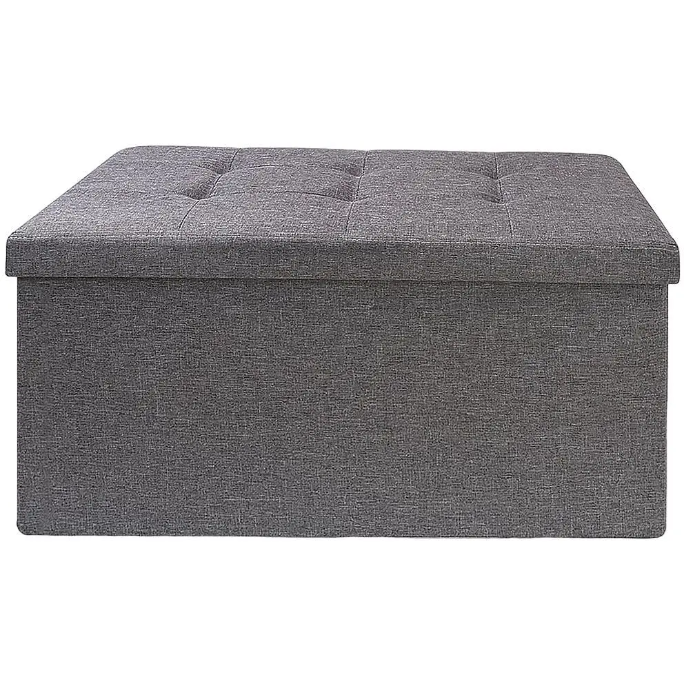 Пуф для зберігання МВМ My Home подвійний 760х380х380 мм сірий (TH-04 GRAY)