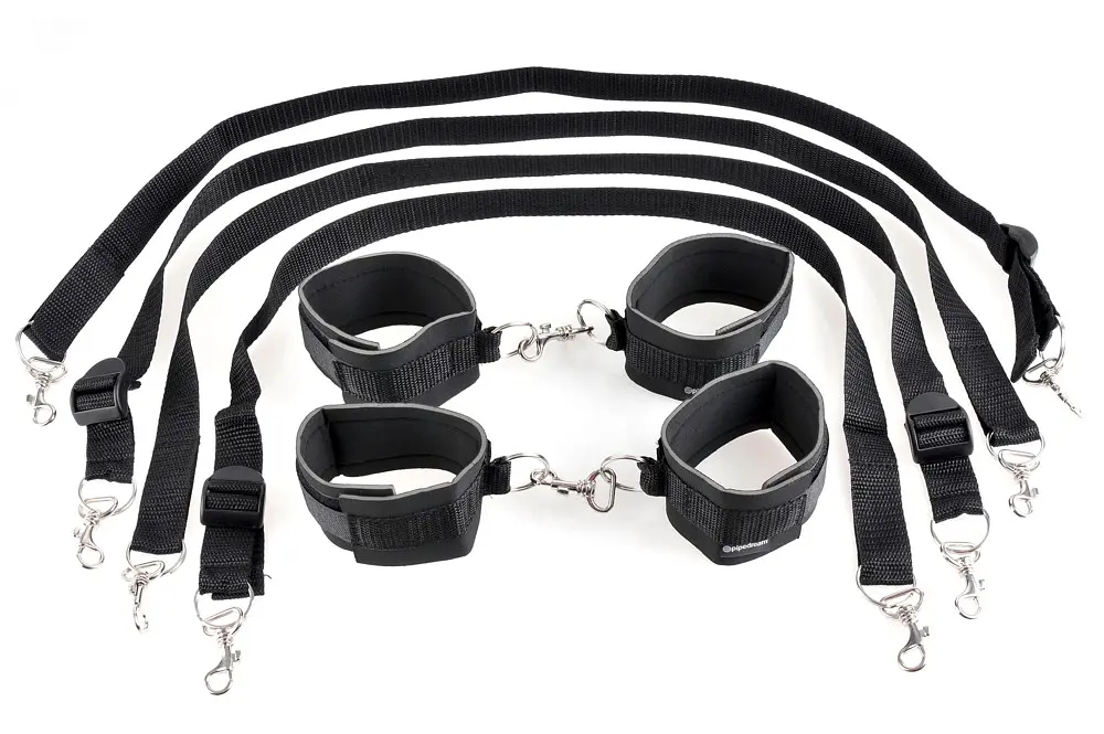 Бондажний набір - FFS Cuff & Tether Set Black - фото 2